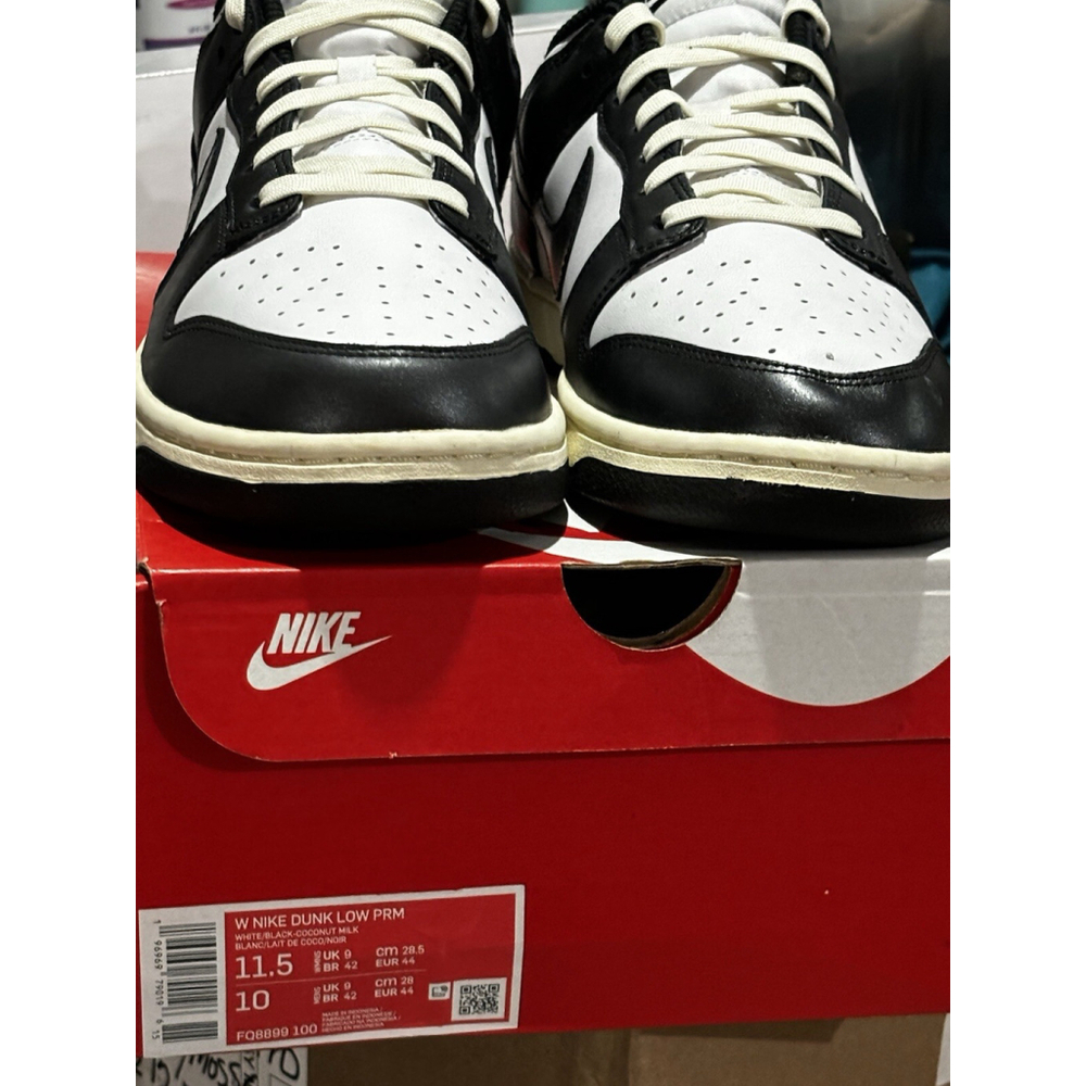 Nike Dunk Low PRM White/Black-Coconut Milk (FQ8899 100) WMNS 11.5/MNS 10 NEW - Picture 4 of 13